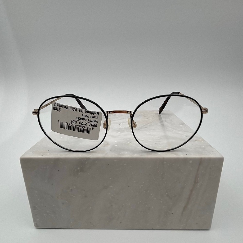 Warby Parker Simon Wide Eyeglasses Polished Ink Gold 2120 54-19-145